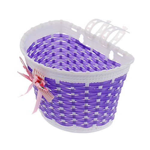 Gazechimp Cesta Delantera de Bicicleta Almacenamiento Accesorios Flexible Niños Muchachas Montaje Fácil Duradero - Morado Gazechimp Cesta Delantera de Bicicleta Almacenamiento Accesorios Flexible Niños Muchachas Montaje Fácil Duradero - Morado