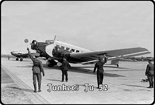 Generisch Buddel-Bini Versand - Cartel Decorativo (Metal), diseño de avión Junkers Ju 52