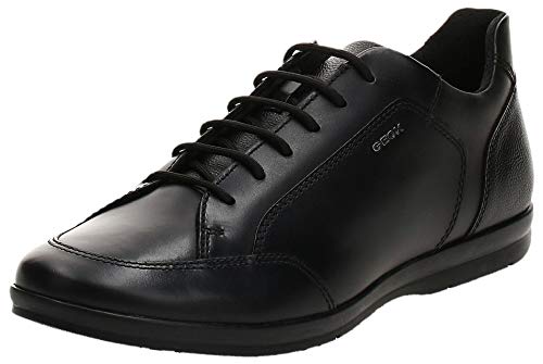 Geox U Adrien A, Zapatos de Cordones Derby Hombre, Negro (Black C9999), 41 EU