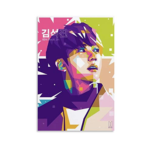 GHJH Póster de Kim Seok Jin BTS 3 en lienzo para pared, diseño de estrella y leyenda de música clásica, tarjeta postal, 30 x 45 cm
