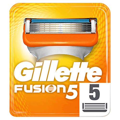 Gillette Fusion5 Maquinilla De Afeitar, 5 Recambios, 5 Hojas Antifricción, Para Un Afeitado Imperceptible