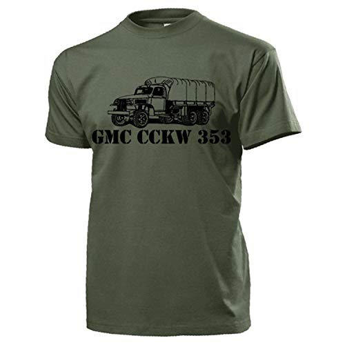 GMC cckw 353 US Army Truck Camiones Oldtimer Militar WWII Corea 6 x 6 Red Ball Express Allied Armies Supplied – Camiseta # 15718 verde oliva XX-Large