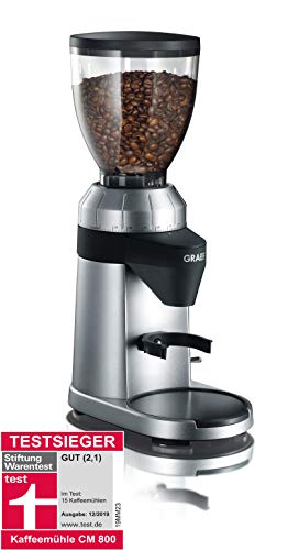 Graef CM800 - Molinillo de café, 128 W, Color Plateado
