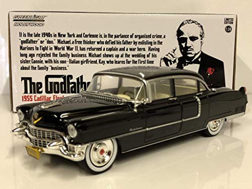 Greenlight Collectibles The Godfather Diecast Model 1/24 1955 Cadillac Fleetwood Series 60
