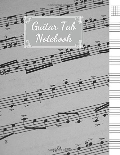 Guitar Tab Notebook: Guitar Chord, Standard Staff & Tablature, Guitar Tablature Blank Notebook Chords Guitarists Sheet Music Journal Musician Gift (100 Pages 8.5 x 11 )