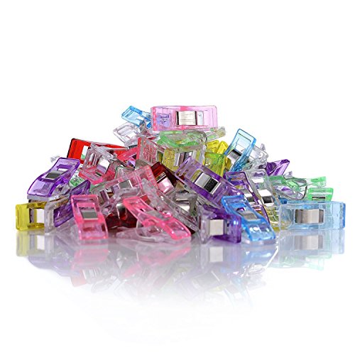 GWHOLE Clips Plástico para Colcha Costura Claras, 27 x 10 mm, 60 pcs GWHOLE Clips Plástico para Colcha Costura Claras, 27 x 10 mm, 60 pcs