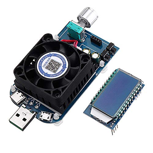 GzxLaY Nuevo DIY 25W 4A Disparador de Sonido USB Carga electrónica Probador de Carga disipada Voltímetro Probador de Capacidad de batería Durable