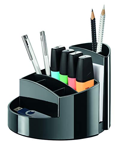 Han Rondo - Organizador de escritorio (9 compartimentos, 1140 x 109 x 140 mm), color negro