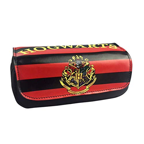 Harry Potter Estuche Escolar de Gran Capacidad, Bolsa de Lápiz Portable Estuche Organizador de Material Papelería con Cremallera Doble para Estudiantes en Escuela y Empleados en Oficina