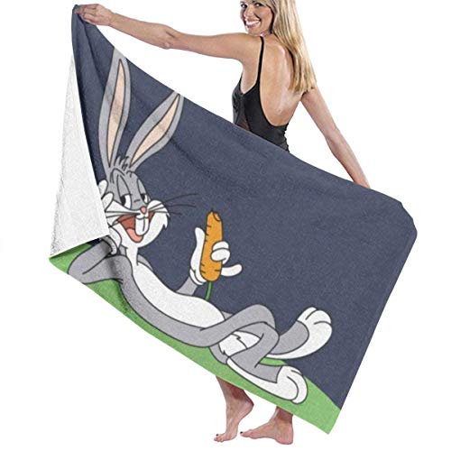 Hdadwy Bugs Bunny Toallas de baño de gran tamaño, ligeras, suaves y gruesas, altamente absorbentes, de secado rápido, ecológicas, de felpa, para baño, gimnasio, piscina, toalla de ducha (32 x 52 pulga