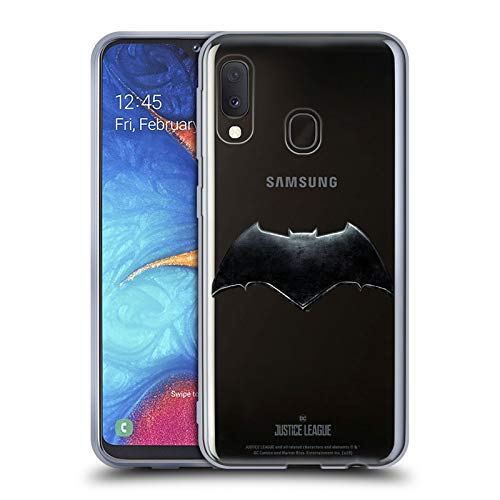 Head Case Designs Oficial Justice League Movie Batman Logotipos Carcasa de Gel de Silicona Compatible con Samsung Galaxy A20e (2019)