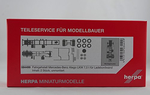 Herpa Miniaturmodelle GmbH- Herpa 084499-Chasis del camión Mercedes-Benz Atego 7,5 t para la elevación de la Cola (084499)
