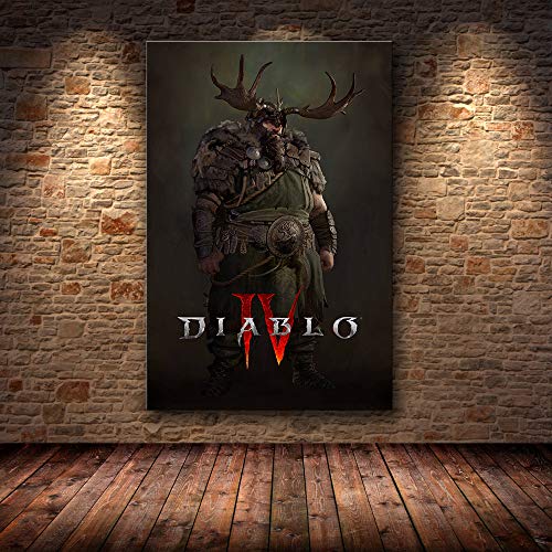 H/F Póster De Lienzo De Juego De Diablo IV HD DIY Estilo Nórdico Moderno Decoración De Sala De Estar Familiar Mural Sin Marco 40X50Cm 4995
