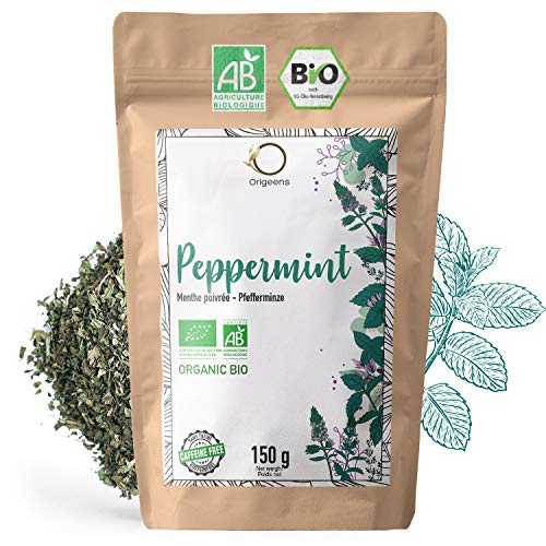 HOJAS DE MENTA PIPERITA ECOLÓGICA 150G - Menta secada para hacer té a la menta, té frio y para la Cocina - Infusión de Menta piperita Ecológica a grane HOJAS DE MENTA PIPERITA ECOLÓGICA 150G - Menta secada para hacer té a la menta, té frio y para la Cocina - Infusión de Menta piperita Ecológica a grane