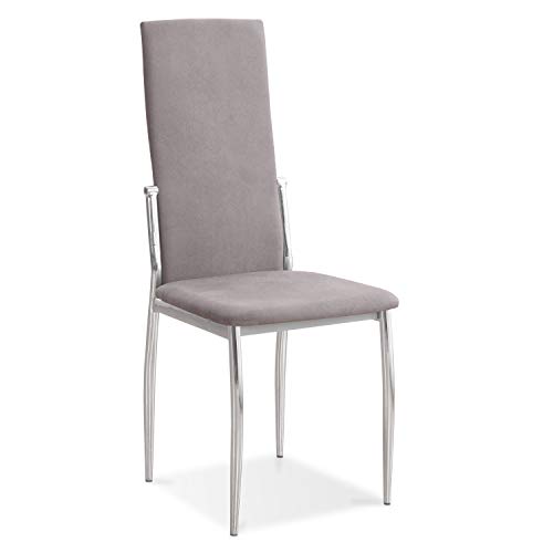 HomeSouth - Pack 6 sillas de Comedor, salón o Cocina, Silla Acabado en Tela Jarama Color Marengo, Modelo Sakura, Medidas: 43 cm (Ancho) x 53 cm (Fondo) x 110 cm (Alto) HomeSouth - Pack 6 sillas de Comedor, salón o Cocina, Silla Acabado en Tela Jarama Color Marengo, Modelo Sakura, Medidas: 43 cm (Ancho) x 53 cm (Fondo) x 110 cm (Alto)
