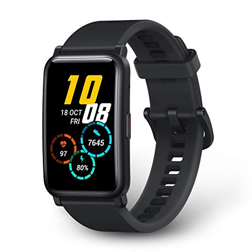 HONOR Watch ES Smartwatch Reloj Inteligente Mujer Hombre con Pulsómetro SpO2 Sueño Podómetro Monitor de Actividad Pantalla Táctil Completa, 96 Modos de Entrenamiento Fitness Tracker Negro