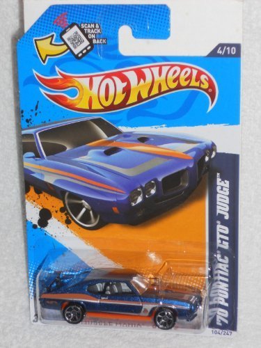 Hot Wheels Muscle Mania - GM '12 '70 Pontiac GTO Judge (Blue and orange) by Hot Wheels