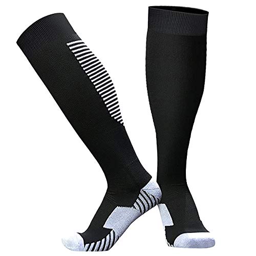 Hually Antideslizante Calcetines de compresión Medias de compresión para Hombres y Mujeres, Deporte, Trotar, Correr, Volar, Viajar, Aumentar la circulación sanguínea, Calcetines, En Forma M/L/XL