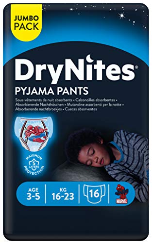 Huggies DryNites, 3 - 5 años niño, 16 pañales