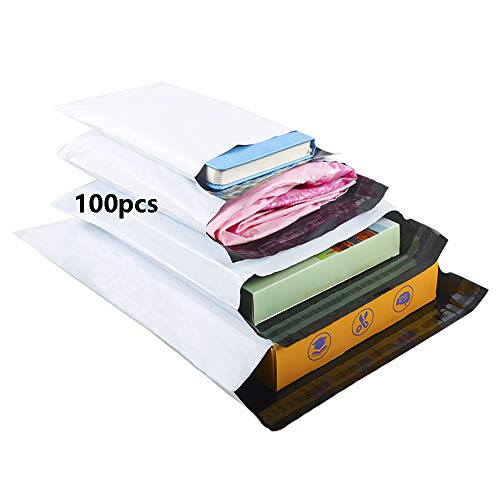 HVDHYY Bolsas para Envíos Paquetes por Correo Sobres para Envios Postal Bolsa de Plástico Blanco Mixto 100pcs C5 A4 B4 A3 para Envíos Postales Autoadhesivas para Prendas Textiles Nuevo Material