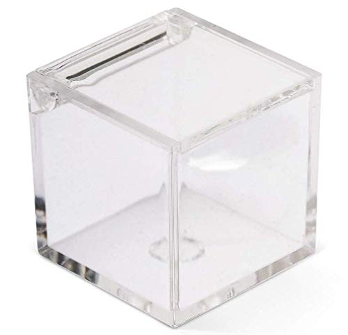 IRPot – 2 x Cajas para peladillas en plexiglás transparente en forma de cubo