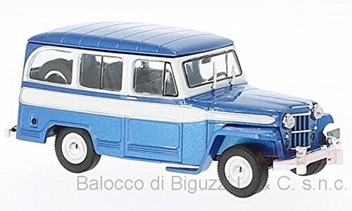 Ixo Model CLC261 Jeep Willys Station Wagon 1960 Met.Blue/White 1:43 Die Cast Compatible con