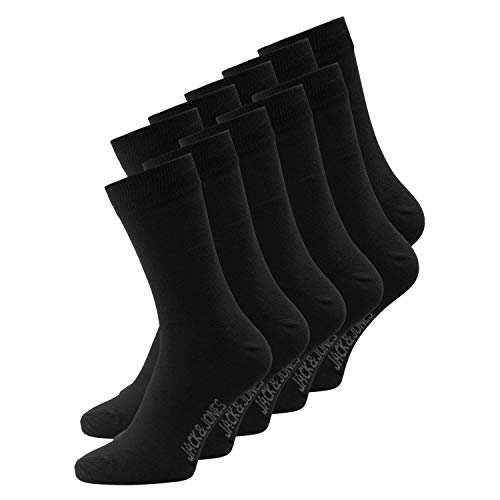 Jack & Jones NOS Jacjens Sock 10 Pack Noos, Calcetines para Hombre, Negro (Black Black), Talla única