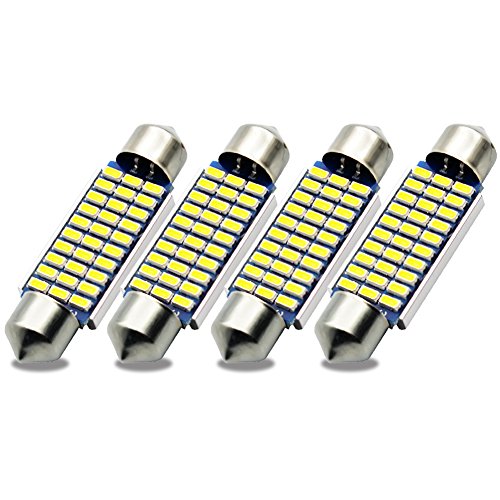 Kashine C5W LED 41mm Canbus 30SMD 3014 211-2 578 3W Bombilla LED Luz Interior de Coche Festoon Lámpara Xenón Blanco 6000K 12V (4 Piezas)