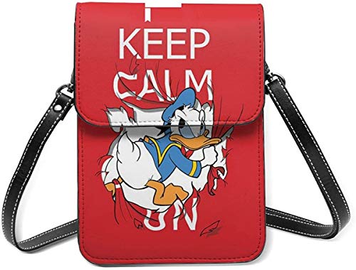 Keep Calm Donald Duck Cell Phone Purse Small Crossbody Bag Wallet Shoulder Bag Card Holder Handbag For Women New Year 2021