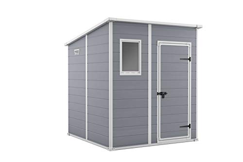 Keter 242787 - Caseta de jardín exterior Manor 6x6, Color gris Keter 242787 - Caseta de jardín exterior Manor 6x6, Color gris