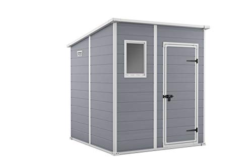 Keter 242787 - Caseta de jardín exterior Manor 6x6, Color gris