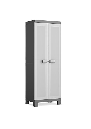 Keter Logico Armario Alto con 4 baldas, Negro/Gris, 182 x 65 x 45 cm Keter Logico Armario Alto con 4 baldas, Negro/Gris, 182 x 65 x 45 cm