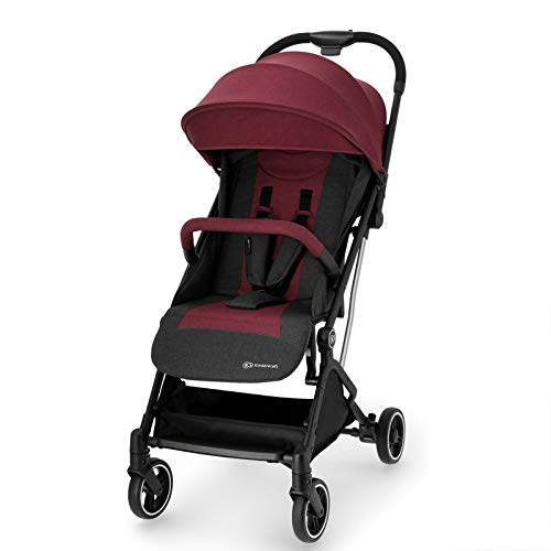 Kinderkraft INDY - Silla Paseo Bebé, Carrito, Impermeable, Plegable, color Granate