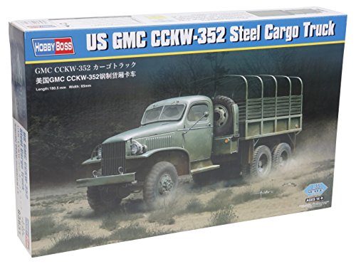 Kit Hobbyboss 1:35 83.831 de Estados Unidos GMC Truck CCKW 352 Acero Cargo Modelo Militar
