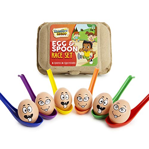 KreativeKraft Juguetes para Niños, Juego del Huevo y La Cuchara, Juegos Al Aire Libre para Fiesta Cumpleaños Infantil, Juegos para Jardin Fiestas Vacaciones, Regalos para Niños y Adultos KreativeKraft Juguetes para Niños, Juego del Huevo y La Cuchara, Juegos Al Aire Libre para Fiesta Cumpleaños Infantil, Juegos para Jardin Fiestas Vacaciones, Regalos para Niños y Adultos
