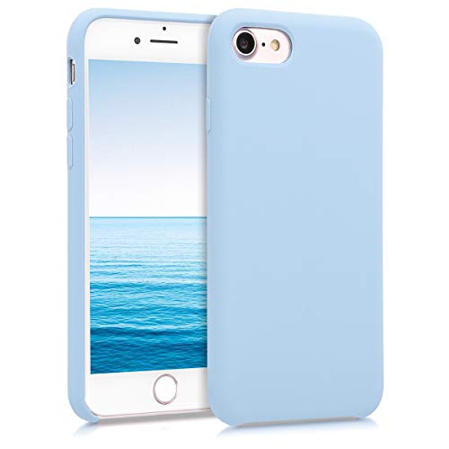 kwmobile Funda Compatible con Apple iPhone 7/8 / SE (2020) - Carcasa de TPU para móvil - Cover Trasero en Azul Pastel