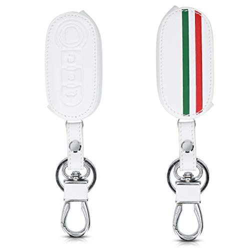 kwmobile Funda Compatible con Fiat Lancia Llave de Coche Plegable de 3 Botones - Cubierta de Cuero sintético - Case para Mando y Control de Auto Bandera Italiana kwmobile Funda Compatible con Fiat Lancia Llave de Coche Plegable de 3 Botones - Cubierta de Cuero sintético - Case para Mando y Control de Auto Bandera Italiana