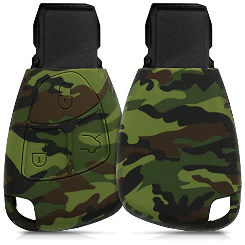 kwmobile Funda Compatible con Mercedes Benz Llave de Coche de 2-3 Botones - Carcasa Protectora Suave de Silicona - Camouflage kwmobile Funda Compatible con Mercedes Benz Llave de Coche de 2-3 Botones - Carcasa Protectora Suave de Silicona - Camouflage