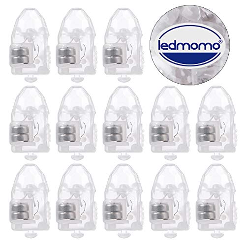 LEDMOMO 50 unidades de luces LED para globos, farolillos de papel, decoración (blanco)