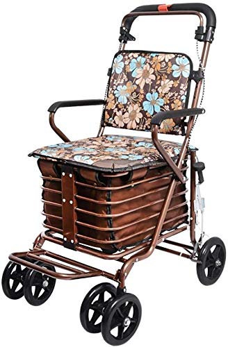 Ligera carrito de la compra con ruedas 4 Ronda cesta de la compra plegable Antiguo Walker tienda supermercado Compras cochecito con respaldo (color: A) Carro de compras con la bolsa de refrigeración c Ligera carrito de la compra con ruedas 4 Ronda cesta de la compra plegable Antiguo Walker tienda supermercado Compras cochecito con respaldo (color: A) Carro de compras con la bolsa de refrigeración c