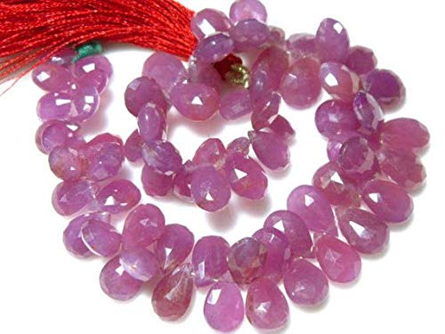 LKBEADS Briolettes de pera facetada AAA de 158 quilates, 19,5 cm de largo, piedra mide 8 x 6 – 11 x 8 mm, código HIGH-7264