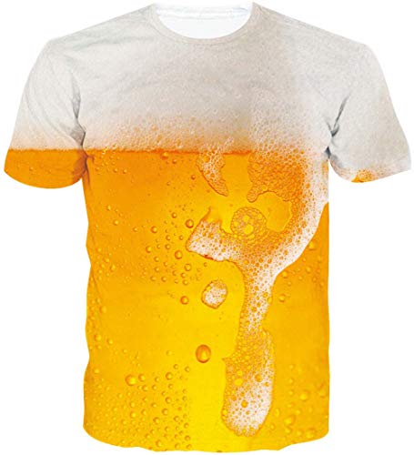 Loveternal Unisex Camiseta Beer 3D Gráfico Impreso Manga Corta Tops Cerveza T-Shirt M Loveternal Unisex Camiseta Beer 3D Gráfico Impreso Manga Corta Tops Cerveza T-Shirt M