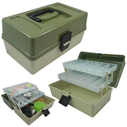 Lunar Box, Caja de pescadería, 2 bandejas con Compartimentos divisorios Ajustables Lunar Box, Caja de pescadería, 2 bandejas con Compartimentos divisorios Ajustables