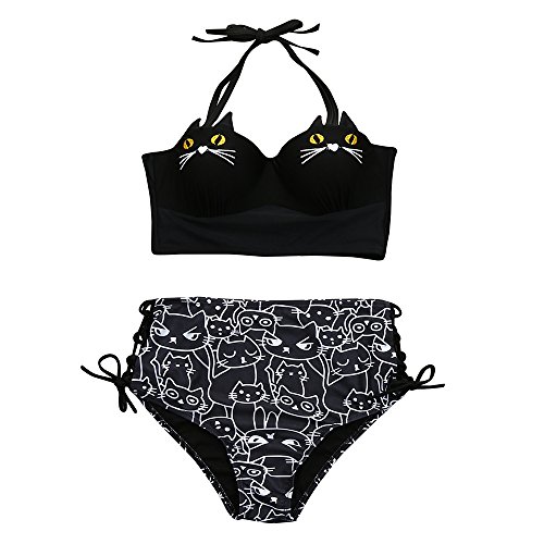LUNULE VENMO Halter Bikinis Mujer Push up Bikinis Niñas Traje de baño Acolchado con Aros Bikini Braga Alta Trajes de baño de Dos Piezas Cintura Alta Braguitas Bikinis para Mujer LUNULE VENMO Halter Bikinis Mujer Push up Bikinis Niñas Traje de baño Acolchado con Aros Bikini Braga Alta Trajes de baño de Dos Piezas Cintura Alta Braguitas Bikinis para Mujer