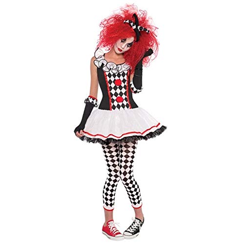 LXJ Halloween, del Partido de Halloween, Las Decoraciones, Adulto Harley Quinn Disfraz de Halloween Cosplay del Partido del Circo del Payaso Arlequín Ropa del Funcionamiento del Vestido (Size : XXL)