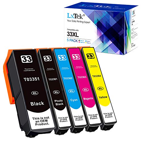 LxTek Reemplazo Compatible para Epson 33XL 33 Cartuchos de Tinta para Epson Expression Premium XP-7100 XP-530 XP-540 XP-630 XP-635 XP-640 XP-645 XP-830 XP-900