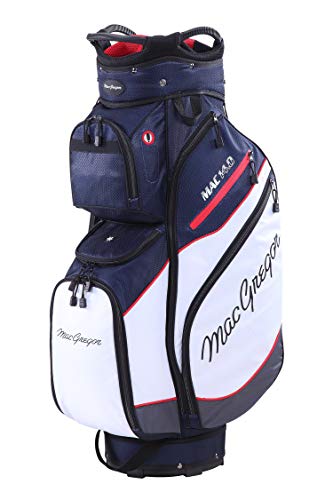 MACGREGOR MACTEC 14.0 - Bolsa de Golf para Hombre, Color Azul Marino/Blanco/Rojo, Talla única