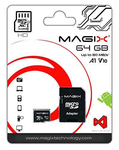Magix Micro SD Card HD Series Class10 V10 + SD Adapter UP to 80MB/s (64GB)
