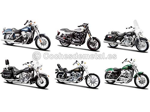Maisto Lote 6 Motocicletas Harley-Davidson 1:18 31360 Series 32