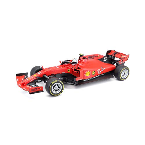 Maisto Tech 582353 - Coche teledirigido Sebastian Vettel a Escala 1:24, 2,4 GHz, 22 cm, Color Rojo